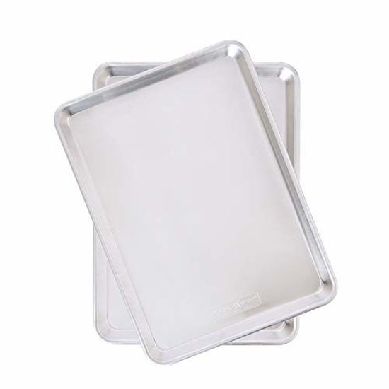 Picture of Nordic Ware Natural Aluminum Commercial Baker's Half Sheet (2 Pack), Silver
