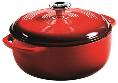 Picture of Lodge Enameled Cast Iron Dutch Oven, 4.6-Quart, Island Spice Red