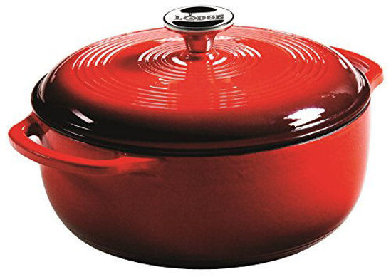 Lodge Color Enamel Cast Iron 6 qt. Dutch Oven - Island Spice Red - Kitchen  & Company
