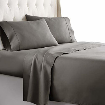 Picture of Hotel Luxury Bed Sheets Set 1800 Series Platinum Collection Softest Bedding, Deep Pocket,Wrinkle & Fade Resistant (Twin, Gray)