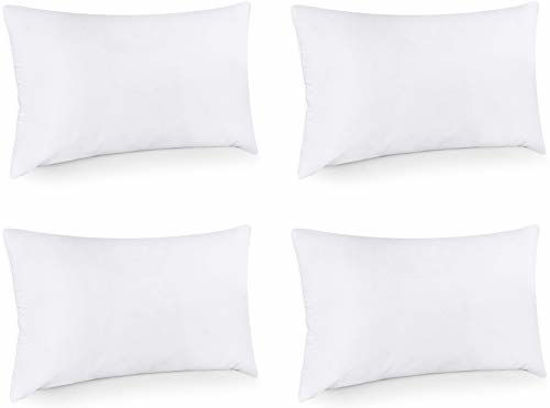 Utopia Bedding Throw Pillows Insert (Pack of 2, White) - 12 x 20 Inches Bed  and Couch Pillows - Indoor Decorative Pillows
