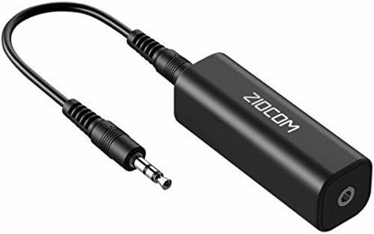 Picture of ZIOCOM Ground Loop Noise Isolator for Car Audio and Home Stereo System with 3.5mm Aux Audio Cable,Black