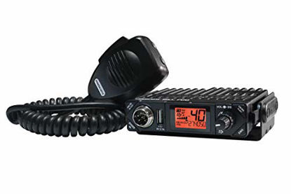 Picture of President Electronics BILL CB Radio, 40 Channels AM, 12 Volts, USB 5V/2.1A, Up/Down Channel Selector, Volume Adjustment and ON/OFF, Manual Squelch and ASC, Multi-functions LCD Display, S-meter