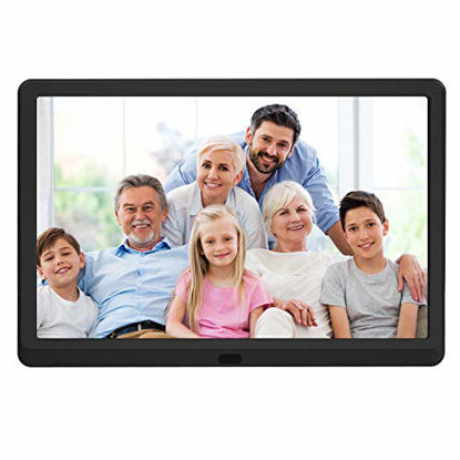 Picture of 10 inch Digital Picture Frame with 1920x1080 IPS Screen Digital Photo Frame Adjustable Brightness, Photo Deletion, Timing Power On/Off, Background Music Support 1080P Video