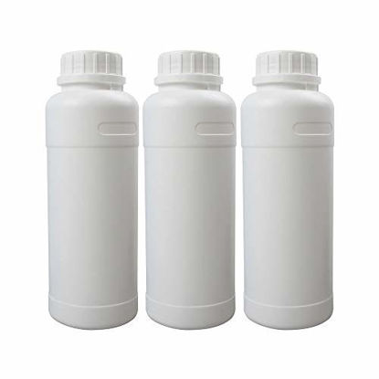 Picture of 3X 500ml Darkroom Chemical Storage Bottles with Caps Film Photo Developing Processing Equipment(White)