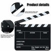 Picture of Film Clapboard 12 x 9.5 Inches Acrylic Movie Directors Clapboard Cut Action Scene Slate Studio Video Film Clapper with 2 Pieces White Ink Erasable Pen and Blackboard Eraser for Scene Shot Supplies