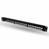 Picture of Keystone Patch Panel 24 Port 1U Rank Mount UTP Unloaded Patch Panel Blank for Ethernet Cables - Multimedia Patch Panel, New York Cables, Black (24 Port)