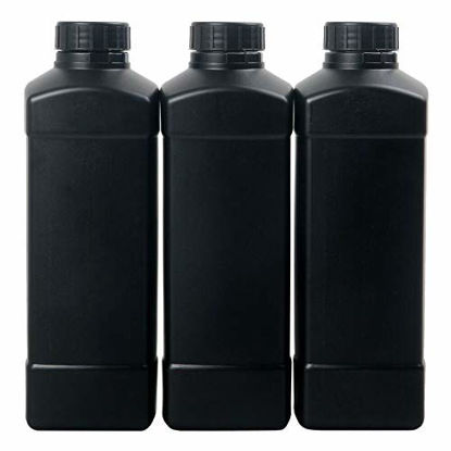 Picture of 3 PCS Dark Room 1000CC Darkroom Chemical Developer Storage Bottles Plastic 1L Film Processing 1000ml Black and White Color