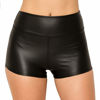 Picture of ALWAYS Women's Faux Leather Shorts - High Waist Active Stretch Yoga Short Pants Black XL
