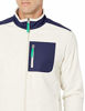 Picture of Amazon Essentials Men's Full-Zip Polar Fleece Jacket, Oatmeal/Navy Color Block, X-Small
