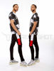 Picture of SCREENSHOTBRAND-P11855 Mens Hip Hop Premium Slim Fit Track Pants - Athletic Jogger Bottom with Side Multicolor Taping-Bk/Red-Small