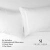 Picture of 1500 Supreme Collection Bed Sheet Set - Extra Soft, Elastic Corner Straps, Deep Pockets, Wrinkle & Fade Resistant Hypoallergenic Sheets Set, Luxury Hotel Bedding, California King, White