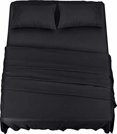 Picture of Utopia Bedding Bed Sheet Set - 4 Piece King Bedding - Soft Brushed Microfiber Fabric - Shrinkage & Fade Resistant - Easy Care (King, Black)