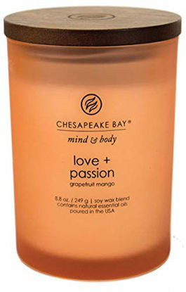 Picture of Chesapeake Bay Candle Scented Candle, Love + Passion (Grapefruit Mango), Medium