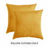 Picture of MIULEE Pack of 2 Velvet Soft Solid Decorative Square Throw Pillow Covers Set Cushion Case for Sofa Bedroom Car 16 x 16 Inch 40 x 40 cm Gold