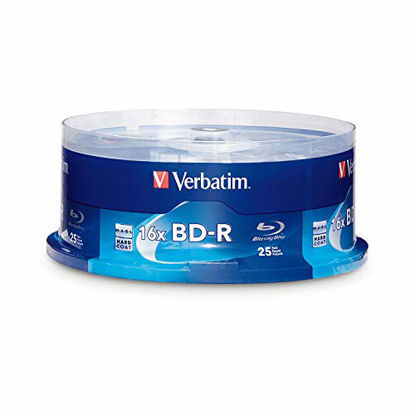 Picture of Verbatim BD-R 25GB 16X Blu-ray Recordable Media Disc - 25 Pack Spindle