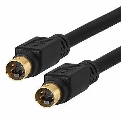Picture of Cmple - S-Video Cable Gold-Plated (SVHS) 4-PIN SVideo Cord - 3 Feet