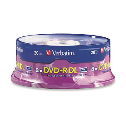 Picture of Verbatim DVD+R DL 8.5GB 8X with Branded Surface - 20pk Spindle