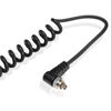 Picture of Foto&Tech Male to Male M-M Flash PC Sync Cable Cord 12-Inch Coiled Cord with Screw Lock Compatible with Nikon, Canon, and Most DSLR Cameras Flash Trigger (Male to Male Flash PC Sync Cable)