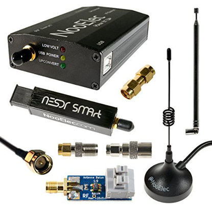 Picture of Nooelec NESDR Smart HF Bundle: 100kHz-1.7GHz Software Defined Radio Set for HF/UHF/VHF Including RTL-SDR, Assembled Ham It Up Upconverter, Balun, Adapters