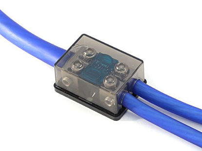 Picture of KnuKonceptz Bassik 2 Way Mini ANL Fuse Distribution Block - 1/0 Gauge to 4 Gauge - 120 Amp