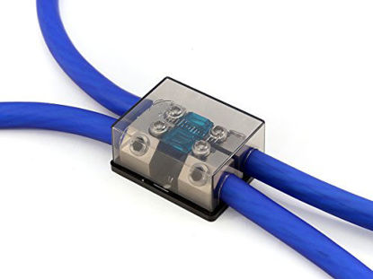 Picture of KnuKonceptz Bassik 2 Way Mini ANL Fuse Distribution Block - 1/0 Gauge to 1/0 or 4 Gauge - 100 Amp