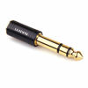 Picture of NANYI 1/4'' Male to 1/8'' Female Stereo Headphone Adapter Connect Cable, Upgrade 6.35mm Jack Stereo Socket Male to 3.5mm Jack Stereo Plug Female for Headphone, Amp Adapte, Black 1-Pack