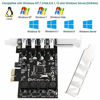 Picture of FebSmart PCIE 4-Ports Super Fast 5Gbps USB 3.0 Expansion Card for Windows Server XP Vista 7 8 8.1 10 (32/64bit) Desktop PC-Build in Self-Powered Technology-No Need Additional Power Supply (FS-U4L-Pro)
