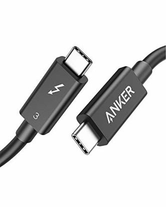 Picture of Anker Thunderbolt 3.0 Cable 2.3 ft, Supports 100W Charging / 40Gbps Data Transfer USB C to USB C Cable, Ideal for Type-C MacBooks, Dell, iPad Pro 2020, Pixel, Hub, Docking, and More