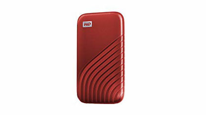 Picture of WD 1TB My Passport SSD External Portable Solid State Drive, Red, Up to 1,050 MB/s - WDBAGF0010BRD-WESN