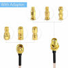 Picture of SUPERBAT SMA Male to SMA Female RF Coaxial Coax Cable 12inches + 5pcs RF Coax Adapter Kit, SMA Cable + SMA to SMA/RPSMA Adapter KIT for WiFi/Ham Radio/GPS/3G 4G LTE Antenna,LNA and etc