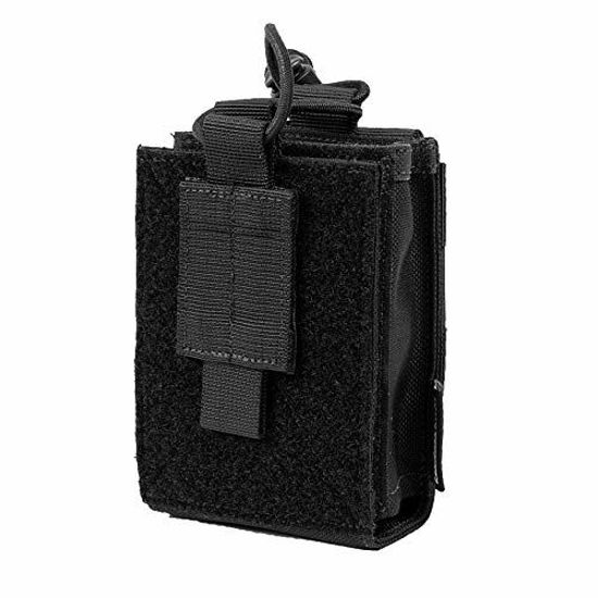 GetUSCart- OneTigris Radio Holster for BaoFeng UV-5R BF-F8HP Nylon MOLLE  Pouch for Walkie Talkie Rifle Mag (Black)