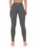Picture of ODODOS Women's High Waisted Yoga Leggings with Pocket, Workout Sports Running Athletic Leggings with Pocket, Full-Length, Gray,Medium