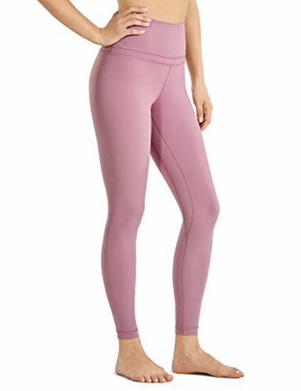 GetUSCart- CRZ YOGA Women's Naked Feeling I High Waist Tight Yoga Pants  Workout Leggings-25 Inches Figue Pink 25'' - R009 Medium