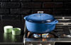 Picture of Lodge 4.5 Quart Enameled Cast Iron Dutch Oven. Blue Enamel Iron Dutch Oven (Carribbean Blue) -
