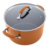 Picture of Rachael Ray Cucina Nonstick Cookware Pots and Pans Set, 12 Piece, Pumpkin Orange