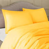 Picture of Nestl Duvet Cover 3 Piece Set - Ultra Soft Double Brushed Microfiber Hotel Collection - Comforter Cover with Button Closure and 2 Pillow Shams, Yellow - Full (Double) 80"x90"