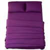 Picture of Sonoro Kate Bed Sheet Set Super Soft Microfiber 1800 Thread Count Luxury Egyptian Sheets 18-Inch Deep Pocket Wrinkle and Hypoallergenic-3 Piece(Twin Purple)