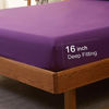 Picture of Sonoro Kate Bed Sheet Set Super Soft Microfiber 1800 Thread Count Luxury Egyptian Sheets 18-Inch Deep Pocket Wrinkle and Hypoallergenic-3 Piece(Twin Purple)