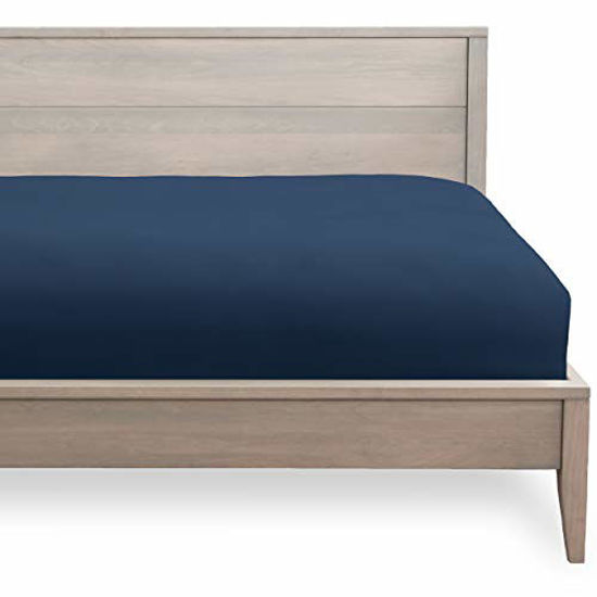 Picture of Bare Home Fitted Bottom Sheet California King - Premium 1800 Ultra-Soft Wrinkle Resistant Microfiber - Hypoallergenic - Deep Pocket (Cal King, Dark Blue)