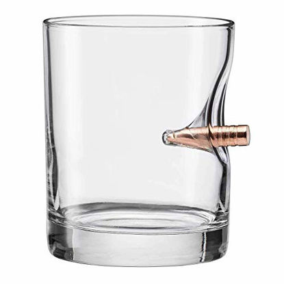 Picture of The Original BenShot Bullet Rocks Glass with Real 0.308 Bullet Made in the USA