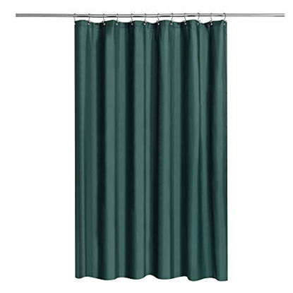 Picture of N&Y HOME Fabric Shower Curtain or Liner with Magnets- Hotel Quality, Machine Washable, Water Repellent - Teal, 72x72
