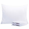 Picture of NTBAY Standard Pillowcases Set of 2, 100% Brushed Microfiber, Soft and Cozy, Wrinkle, Fade, Stain Resistant with Envelope Closure, 20 x 26 Inches, White
