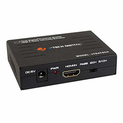 Picture of J-Tech Digital Premium Quality 1080P HDMI To HDMI + Audio (SPDIF + RCA Stereo) Audio Extractor Converter (JTDAT5CH)