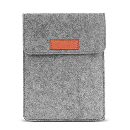 Picture of MoKo Sleeve Fits Kindle E-Reader, Protective Felt Cover Case Pouch Bag Fit with All-New Kindle 10th Gen 2019 / Kindle Paperwhite 10th Gen 2018 / Kindle(8th Gen, 2016) / Kindle Oasis 6 Inch, Light Gray