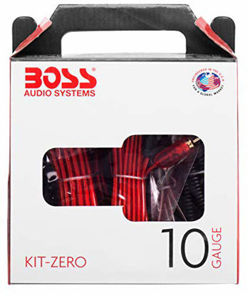 Picture of BOSS Audio Systems KIT-ZERO 10 Gauge Wiring Installation Kit for Car Amplifiers - A Car Amplifier Wiring Kit Helps You Make Connections and Brings Power to Your Radio, Subwoofers and Speakers