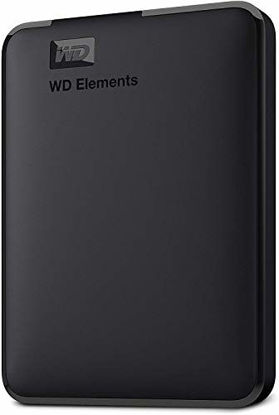 Picture of WD 1TB Elements Portable External Hard Drive HDD, USB 3.0, Compatible with PC, Mac, PS4 & Xbox - WDBUZG0010BBK-WESN