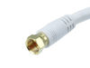 Picture of Monoprice 105360 75 Ohm Quad Shielded CL2 F-Type Coaxial RF Cable, 1.5ft, White