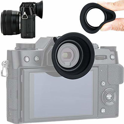 Picture of Soft Silicon Camera Viewfinder Eyecup Eyepiece Eyeshade for Fujifilm Fuji X-T30 X-T20 X-T10 Eye Cup Protector Cushion (Hot Shoe Mount Installation)