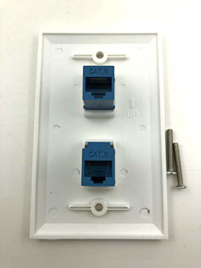 HuaHengHT Cat6 Ethernet Wall Plate Outlet 1 Port RJ45 - View #5